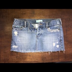 Embellished Hollister Denim Skirt